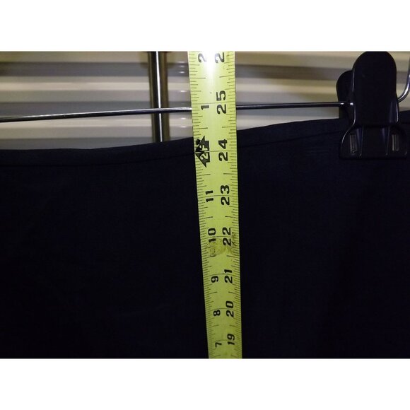 Calvin Klein Size 16 Skirt 24" Long Spandex Rayon Polyester Blend Black Drk Blue - Picture 3 of 13